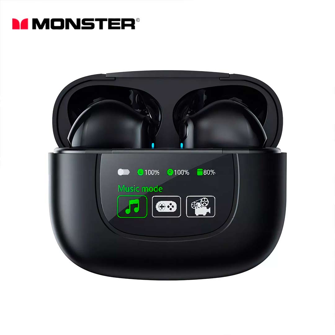 AUDIFONOS MONSTER XKT20 NEGRO