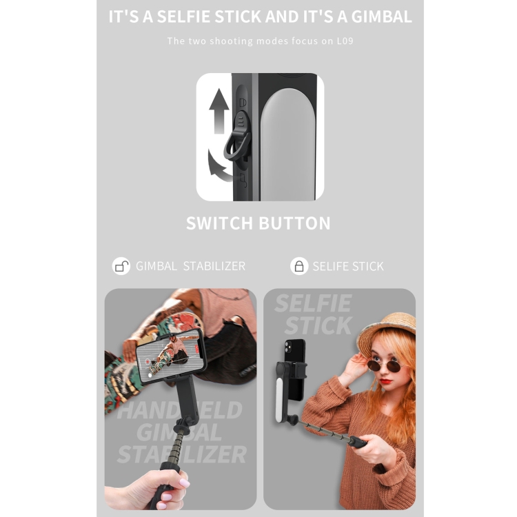 ESTABILIZADOR GIMBAL L09 LIGHT BLUETOOTH